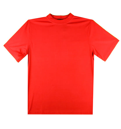 Ribbed Mock Neck Crew Shirt by Tulliano