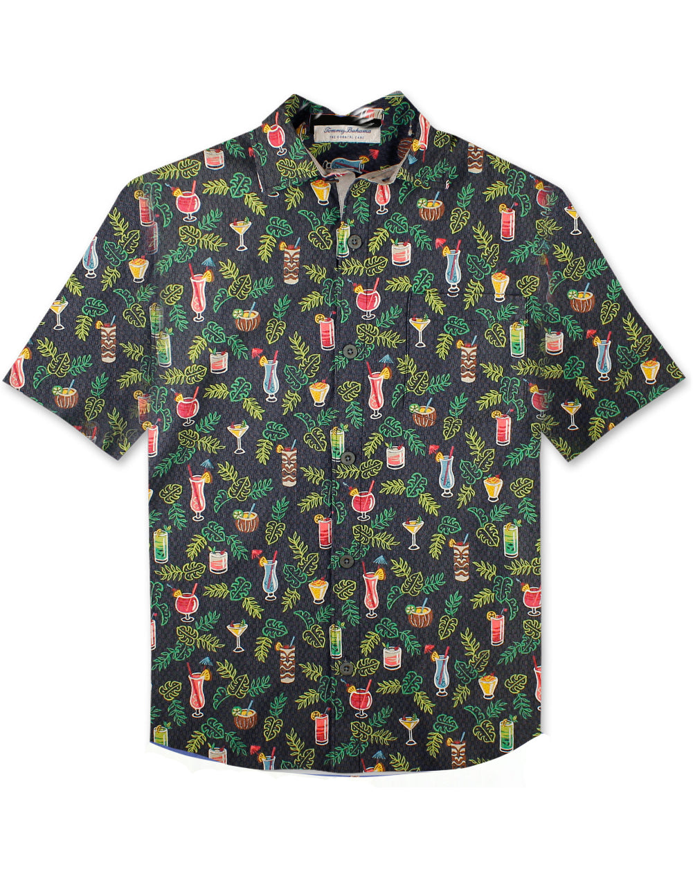 Coastal Ease Midnight Mojito - Christmas Aloha Shirt by Tommy Bahama