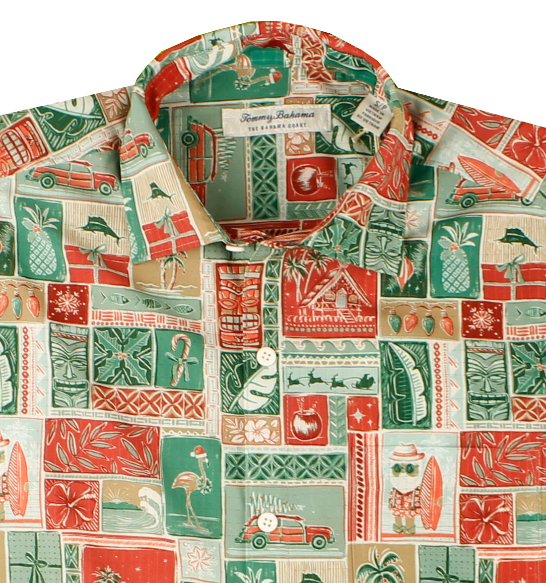 Bahama Coast Gift Wrap - Christmas Aloha Shirt by Tommy Bahama