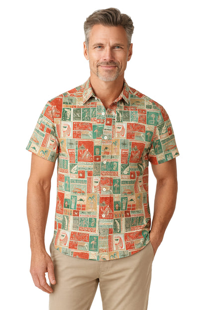 Bahama Coast Gift Wrap - Christmas Aloha Shirt by Tommy Bahama