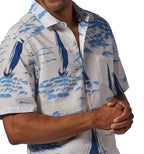 Sailing Cotton Lawn Puckered Shirt by Tori Richard