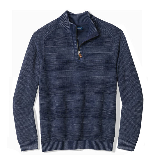 Saltwater Tides Textured Half-Zip Sweater by Tommy Bahama