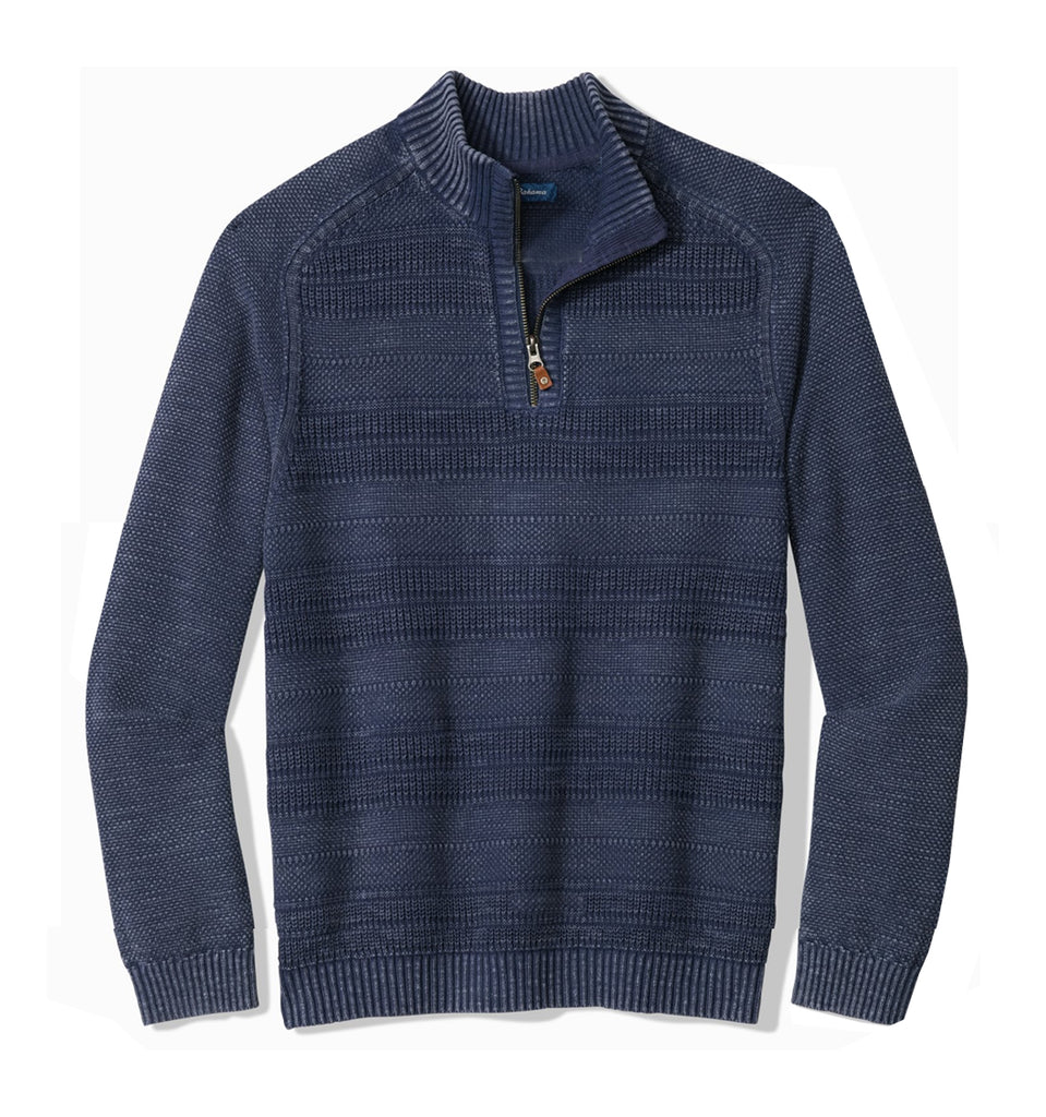 Saltwater Tides Textured Half-Zip Sweater by Tommy Bahama