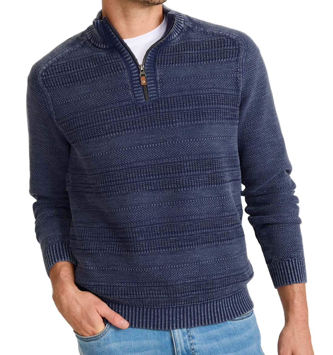 Saltwater Tides Textured Half-Zip Sweater by Tommy Bahama