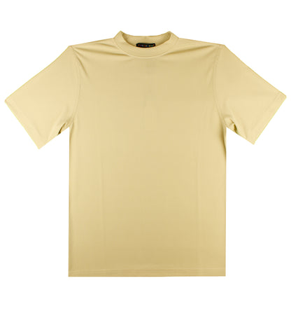 Ribbed Mock Neck Crew Shirt by Tulliano