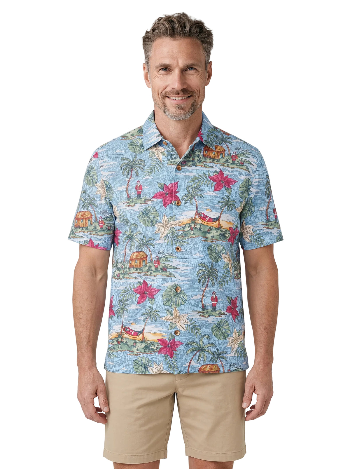Coastal Ease Santa Luau Christmas Shirt by Tommy Bahama