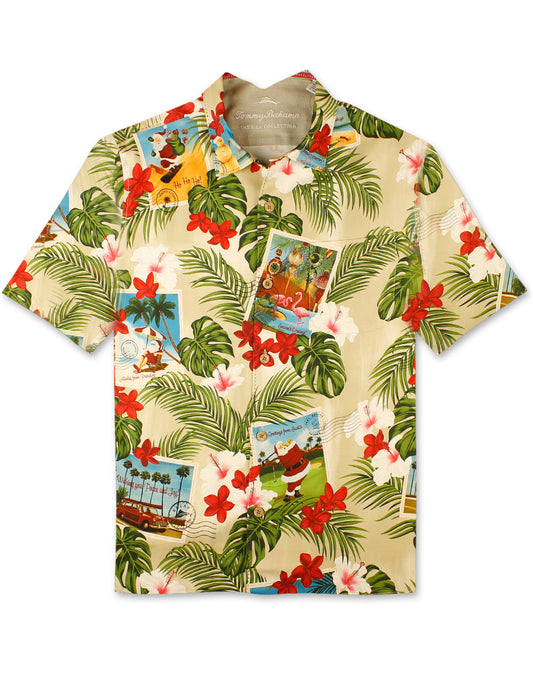 Santa's Day Off - Christmas Aloha Shirt by Tommy Bahama