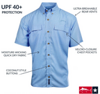 Gingham Plaid Performance Print Shirt by Bluefin