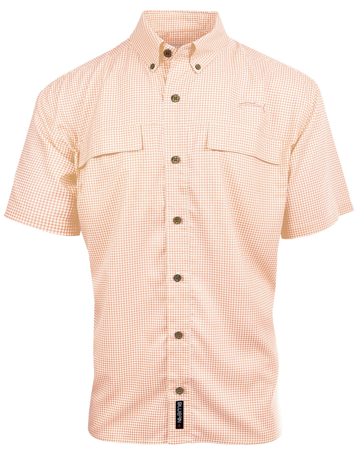 Gingham Plaid Performance Print Shirt by Bluefin