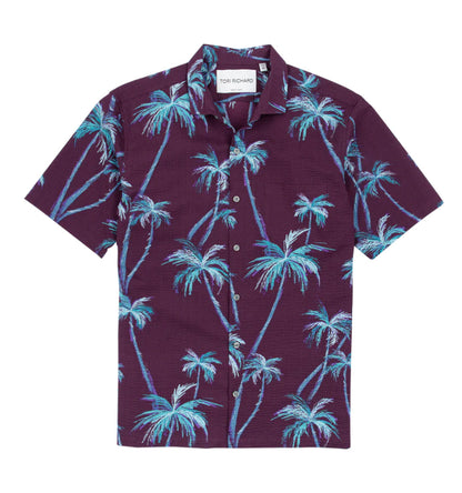 Some More Palms Cotton Lawn Puckered Shirt by Tori Richard