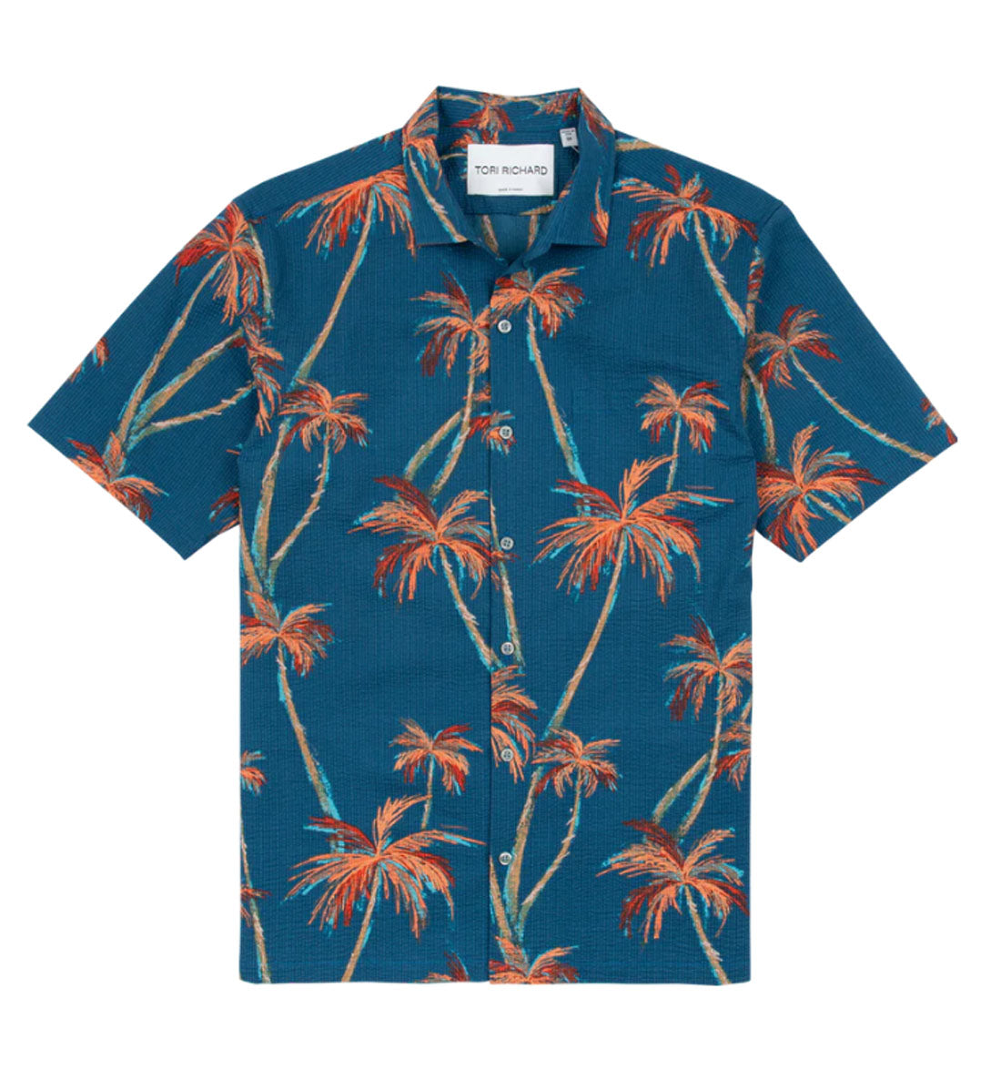Some More Palms Cotton Lawn Puckered Shirt by Tori Richard
