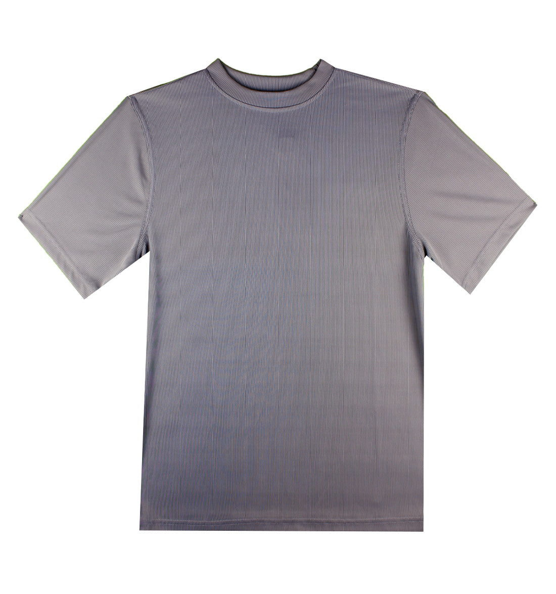 Ribbed Mock Neck Crew Shirt by Tulliano