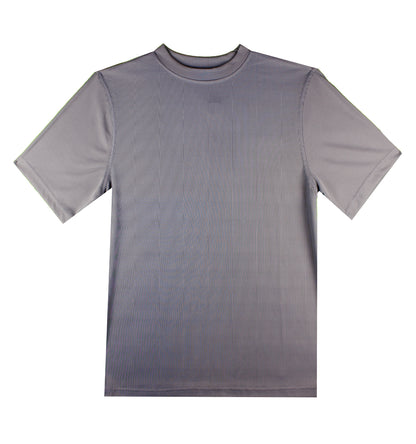 Ribbed Mock Neck Crew Shirt by Tulliano