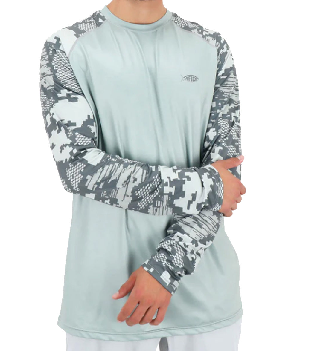 Tactical Camo Long Sleeve Sun Protection Shirt by Aftco