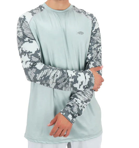 Tactical Camo Long Sleeve Sun Protection Shirt by Aftco