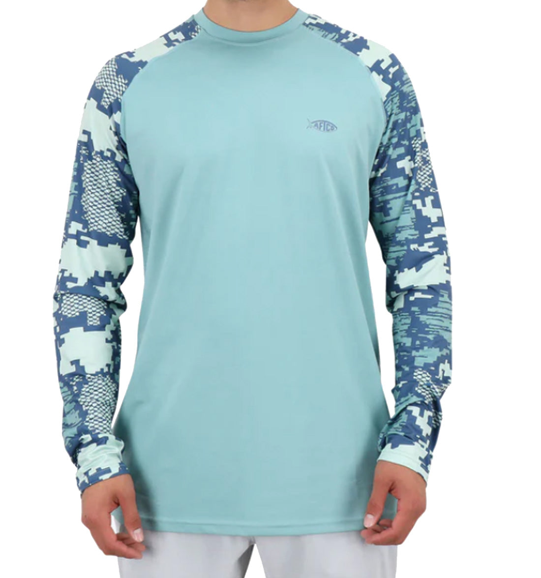 Tactical Camo Long Sleeve Sun Protection Shirt by Aftco