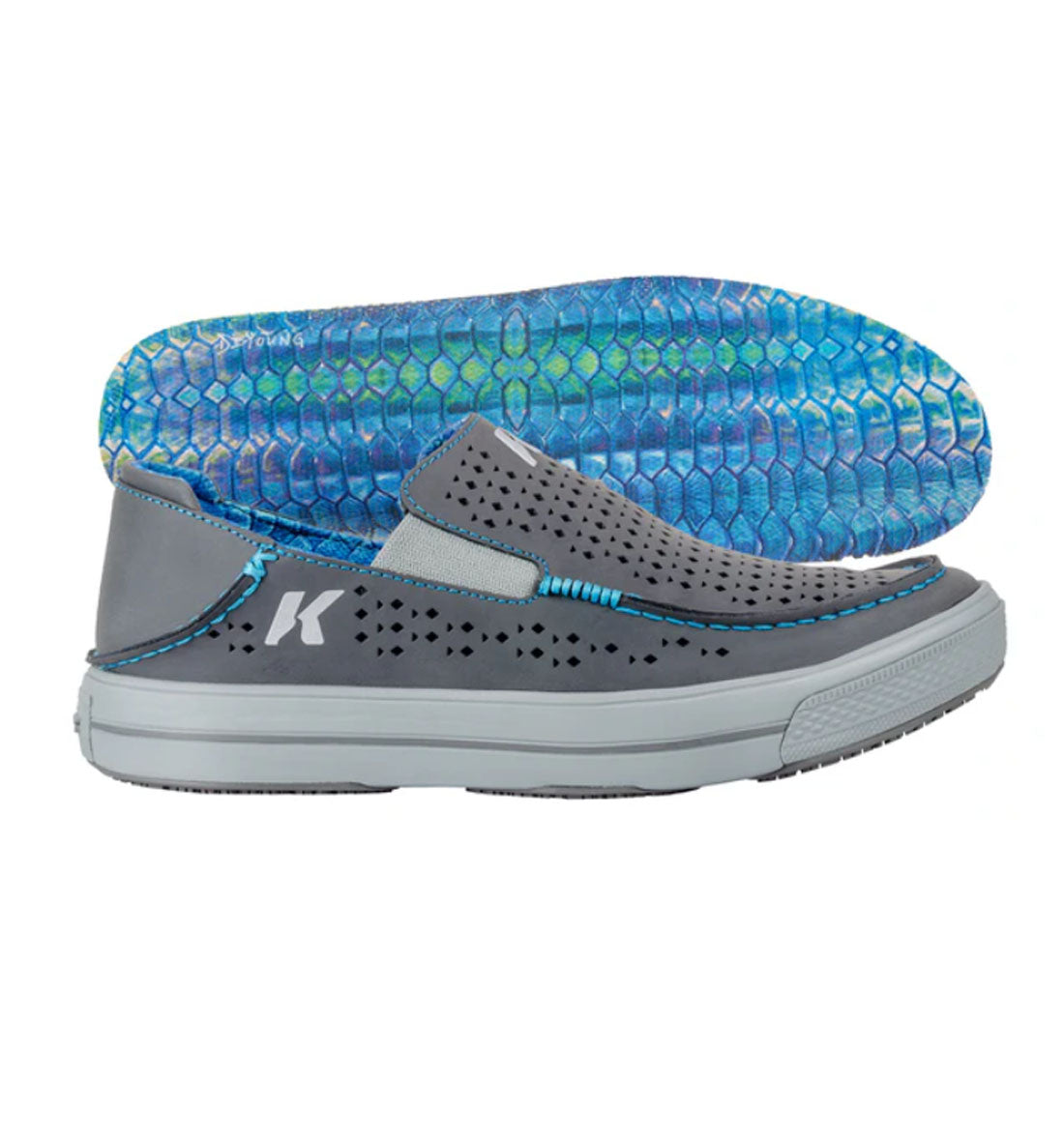 Fish-Moc Vented Leather Slip On Shoe by Korkers - Tarpon