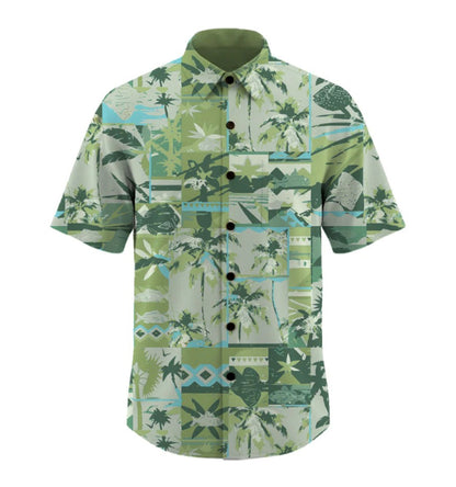 Tiki Palm Short Sleeve Vented Shirt by Mojo