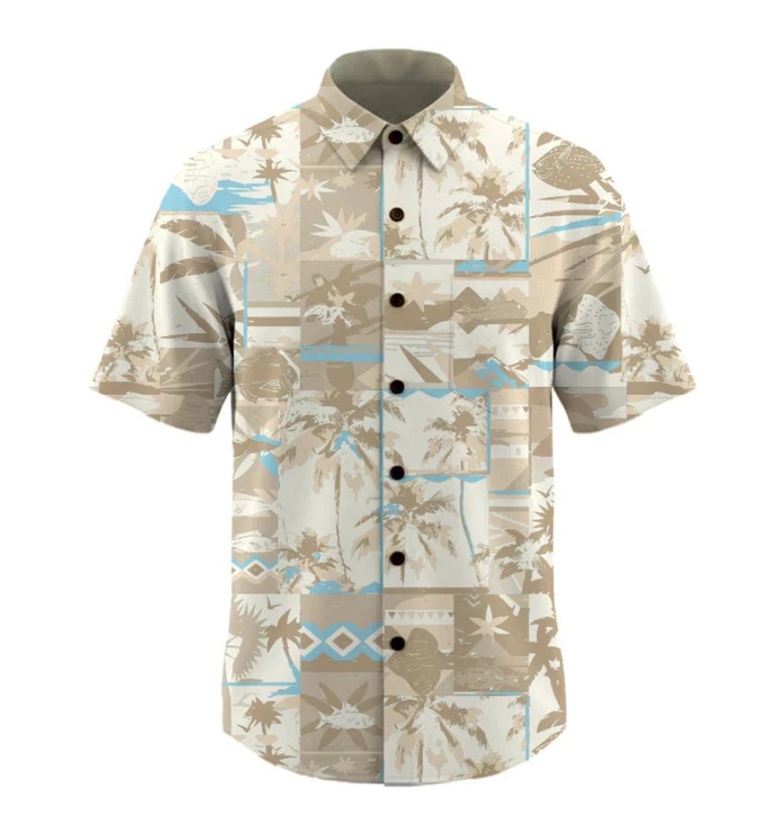 Tiki Palm Short Sleeve Vented Shirt by Mojo