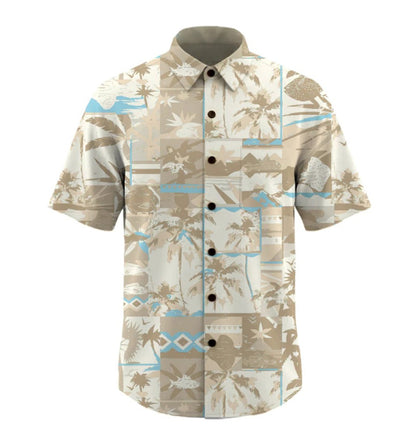 Tiki Palm Short Sleeve Vented Shirt by Mojo