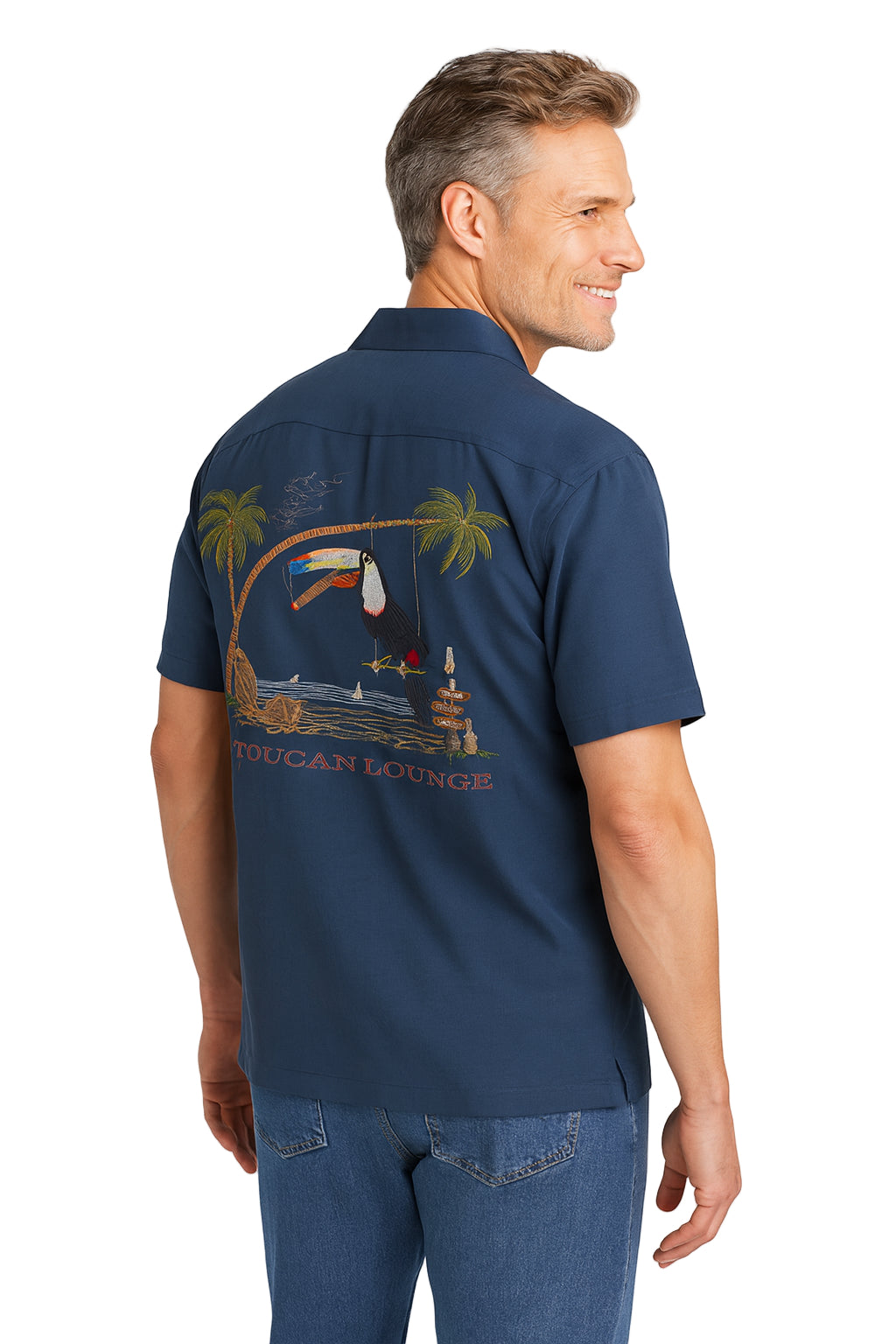 Toucan Lounge Polynosic Camp Shirt by Bamboo Cay