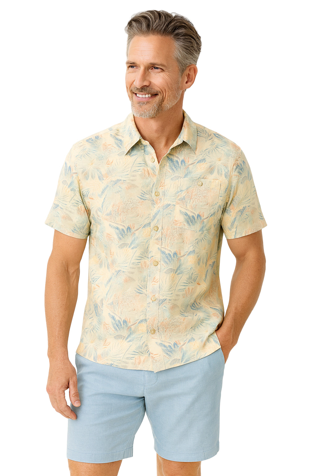 Tropical Landscape Print Shirt by Weekender