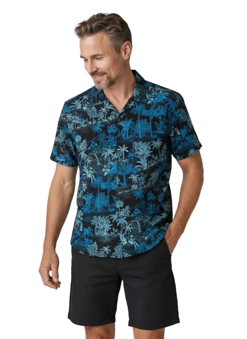 Tropical Roots Cotton Lawn Shirt by Tori Richard