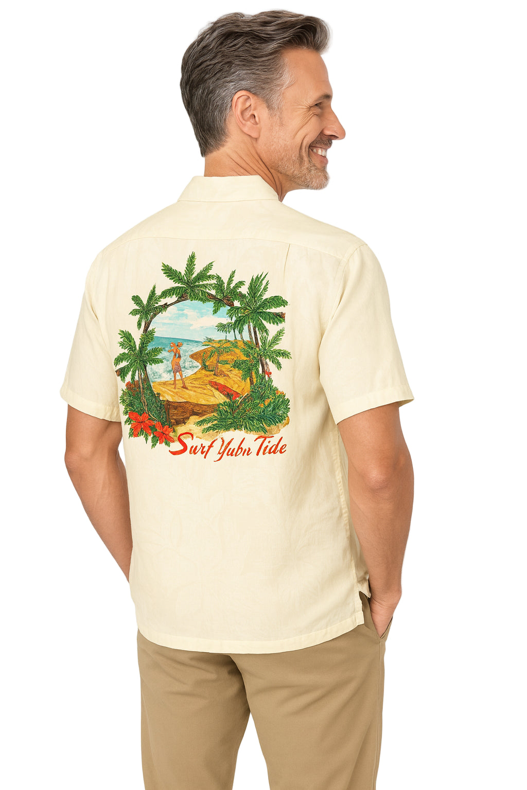 Surf the Yule Tide - Embroidered Christmas Aloha Shirt by Tommy Bahama