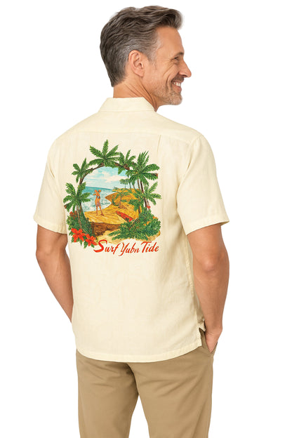 Surf the Yule Tide - Embroidered Christmas Aloha Shirt by Tommy Bahama