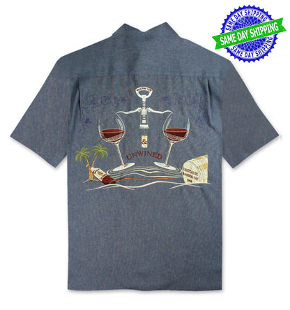 Unwined Embroidered Camp Shirt by Bamboo Cay