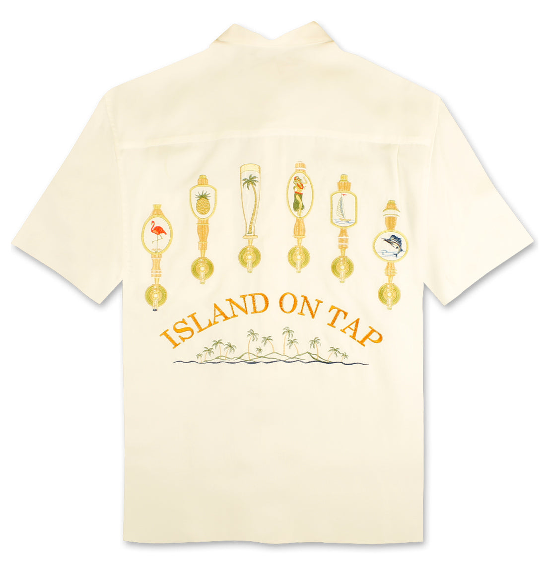 Island on Tap Embroidered Camp Shirt by Bamboo Cay