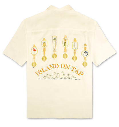 Island on Tap Embroidered Camp Shirt by Bamboo Cay