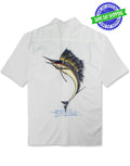 Sailfish Shootout Embroidered Polynosic Camp Shirt by Bamboo Cay