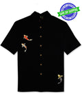 Charming Koi Embroidered Polynosic Camp Shirt by Bamboo Cay