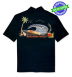 Paradise Roll Embroidered Cigar Camp Shirt by Bamboo Cay