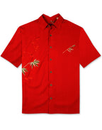 Flying Bamboo Embroidered Polynosic Camp Shirt by Bamboo Cay