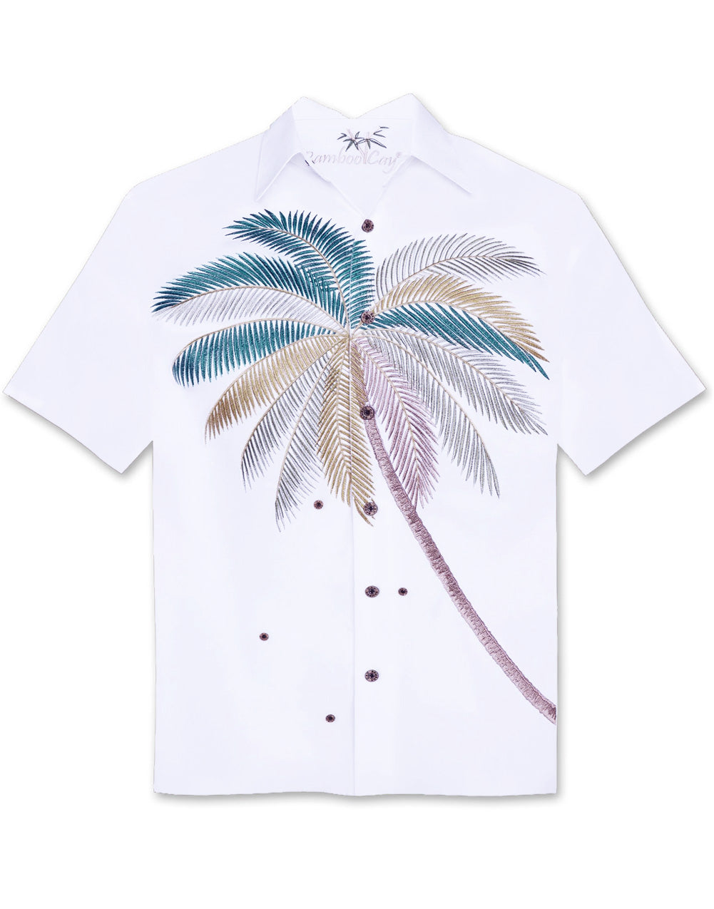 Signature Bambooland Embroidered Polynosic Camp Shirt by Bamboo Cay