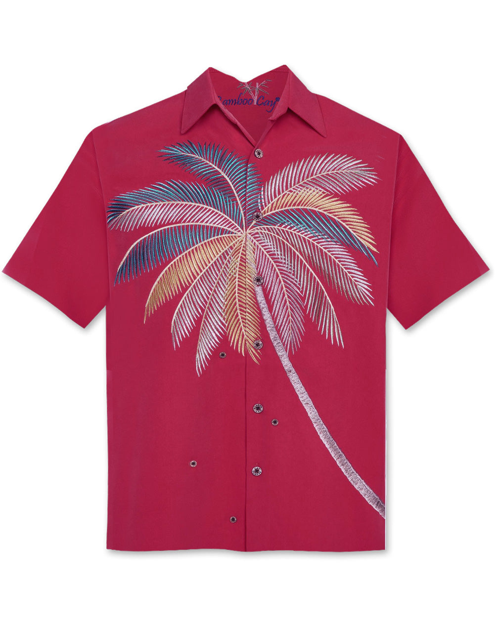 Signature Bambooland Embroidered Polynosic Camp Shirt by Bamboo Cay