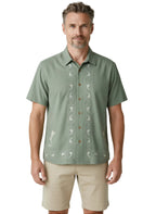 Key Largo Fish Embroidered Polynosic Camp Shirt by Bamboo Cay