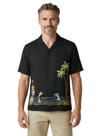 Florida Your Way Embroidered Polynosic Camp Shirt by Bamboo Cay