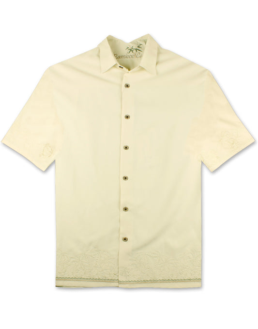 Island Breeze Embroidered Polynosic Camp Shirt by Bamboo Cay