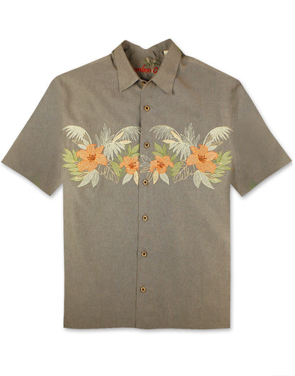 Bambouquet Embroidered Polynosic Camp Shirt by Bamboo Cay