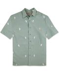 Pineapple Collection Embroidered Polynosic Camp Shirt by Bamboo Cay