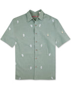 Pineapple Collection Embroidered Polynosic Camp Shirt by Bamboo Cay