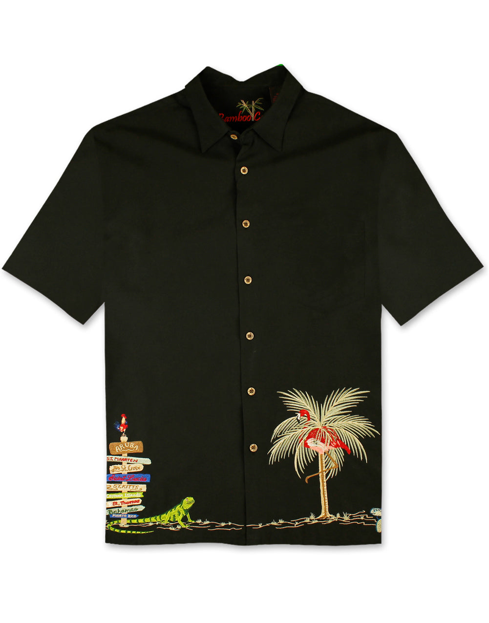 Caribbean Treasures Polynosic Camp Shirt by Bamboo Cay