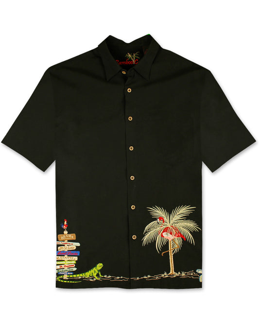 Caribbean Treasures Polynosic Camp Shirt by Bamboo Cay