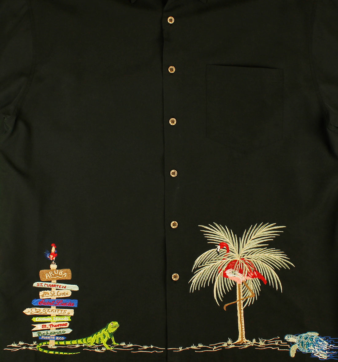 Caribbean Treasures Polynosic Camp Shirt by Bamboo Cay