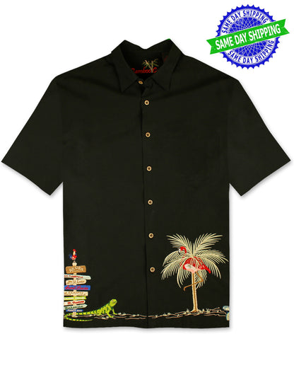 Caribbean Treasures Polynosic Camp Shirt by Bamboo Cay