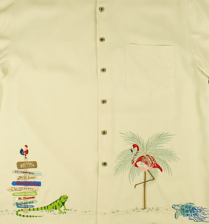 Caribbean Treasures Polynosic Camp Shirt by Bamboo Cay