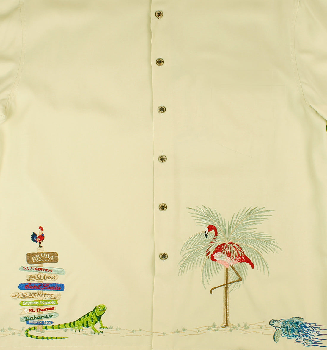 Caribbean Treasures Polynosic Camp Shirt by Bamboo Cay